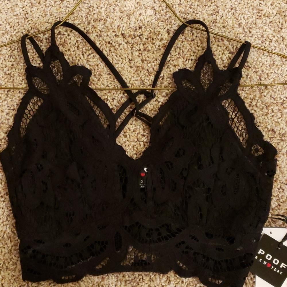 Black lace bralette